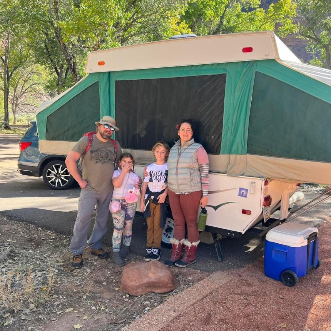 Dr. Ryan and family camping